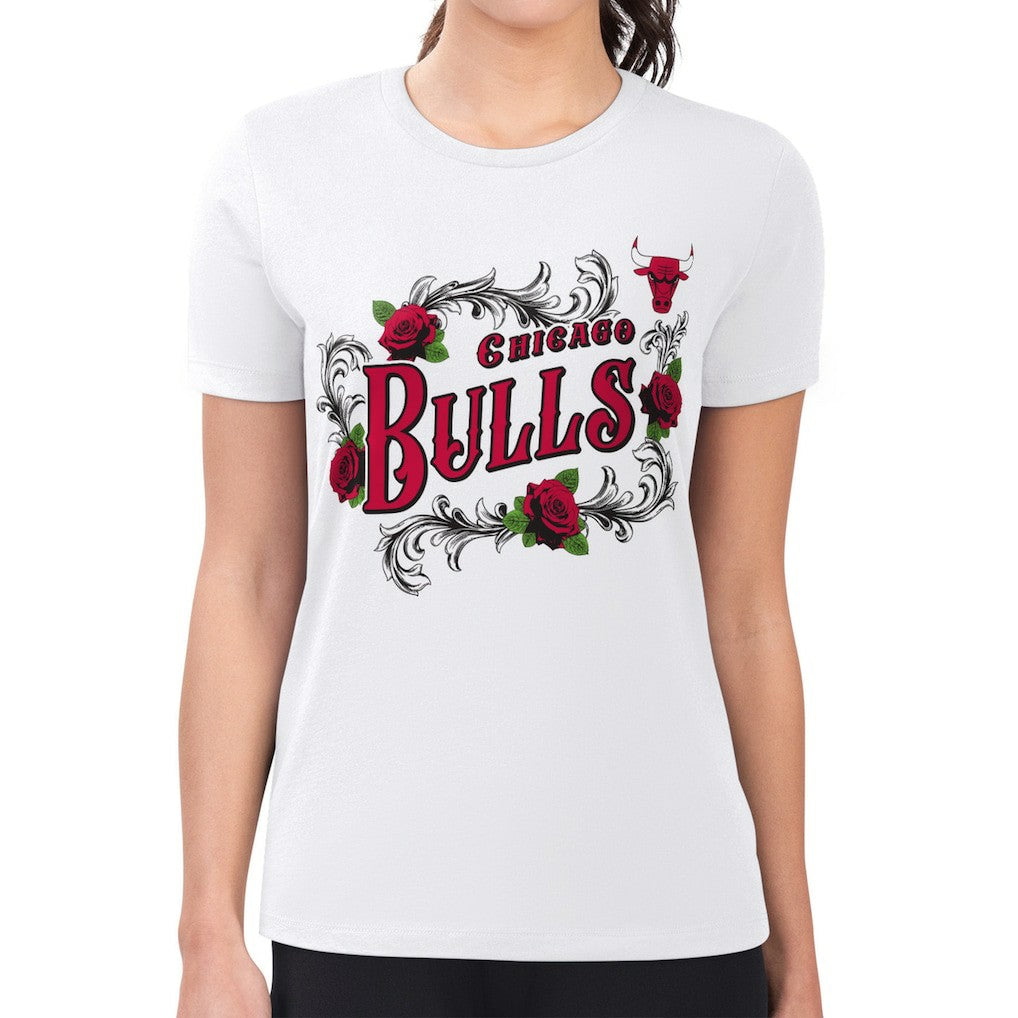 Chicago Bulls G-III 4Her by Carl Banks Women's Super-Slim Fit Lightweight Roses Crew Neck T-Shirt sale Online