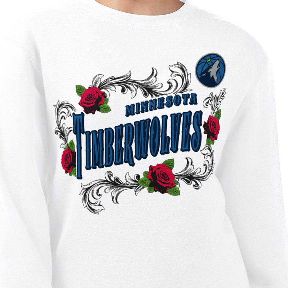 Minnesota Timberwolves G-III 4Her by Carl Banks Women's Roses Fleece Tri-Blend Sweatshirt For Sale