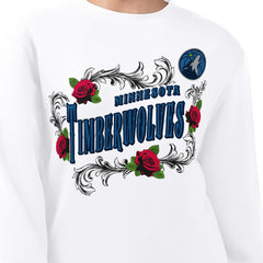 Minnesota Timberwolves G-III 4Her by Carl Banks Women's Roses Fleece Tri-Blend Sweatshirt For Sale