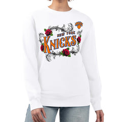 New York Knicks G-III 4Her by Carl Banks Women's Roses Fleece Tri-Blend Sweatshirt Online