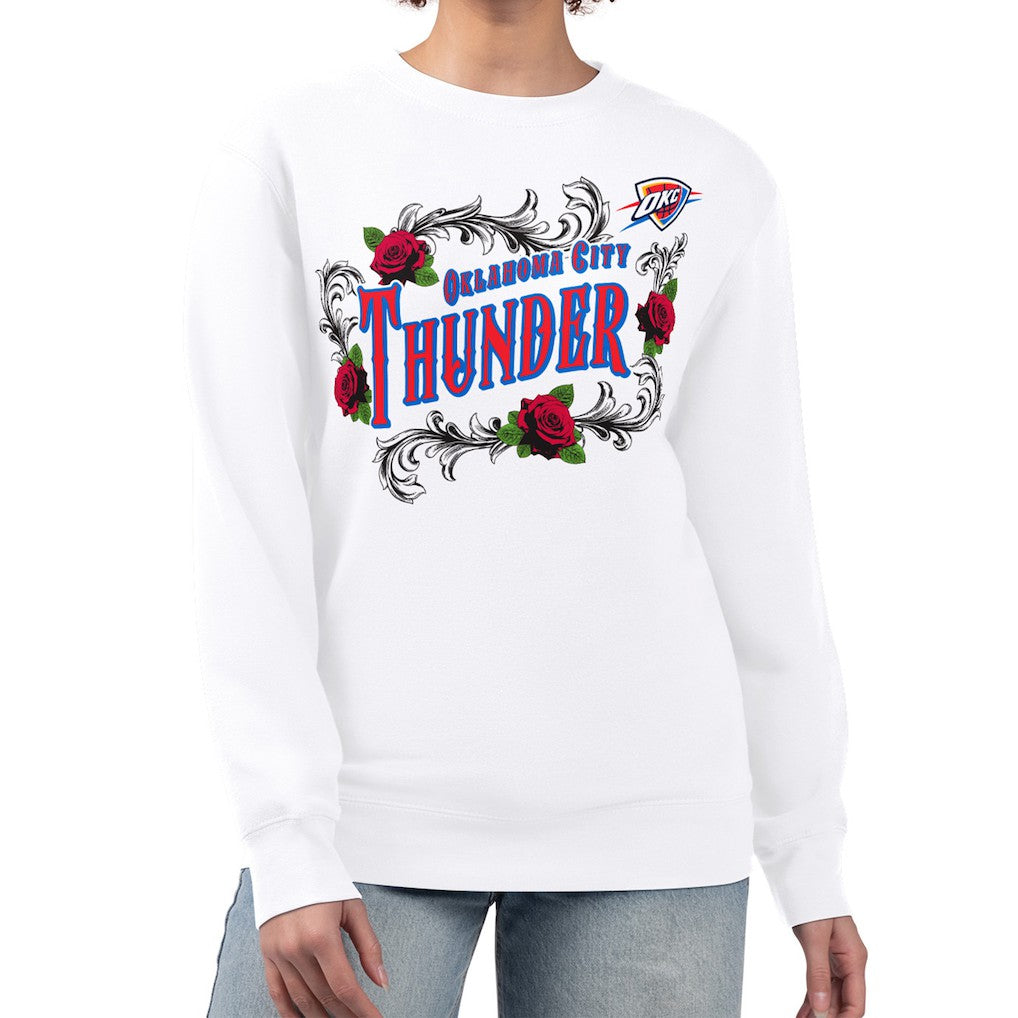 Oklahoma City Thunder G-III 4Her by Carl Banks Women's Roses Fleece Tri-Blend Sweatshirt Discount