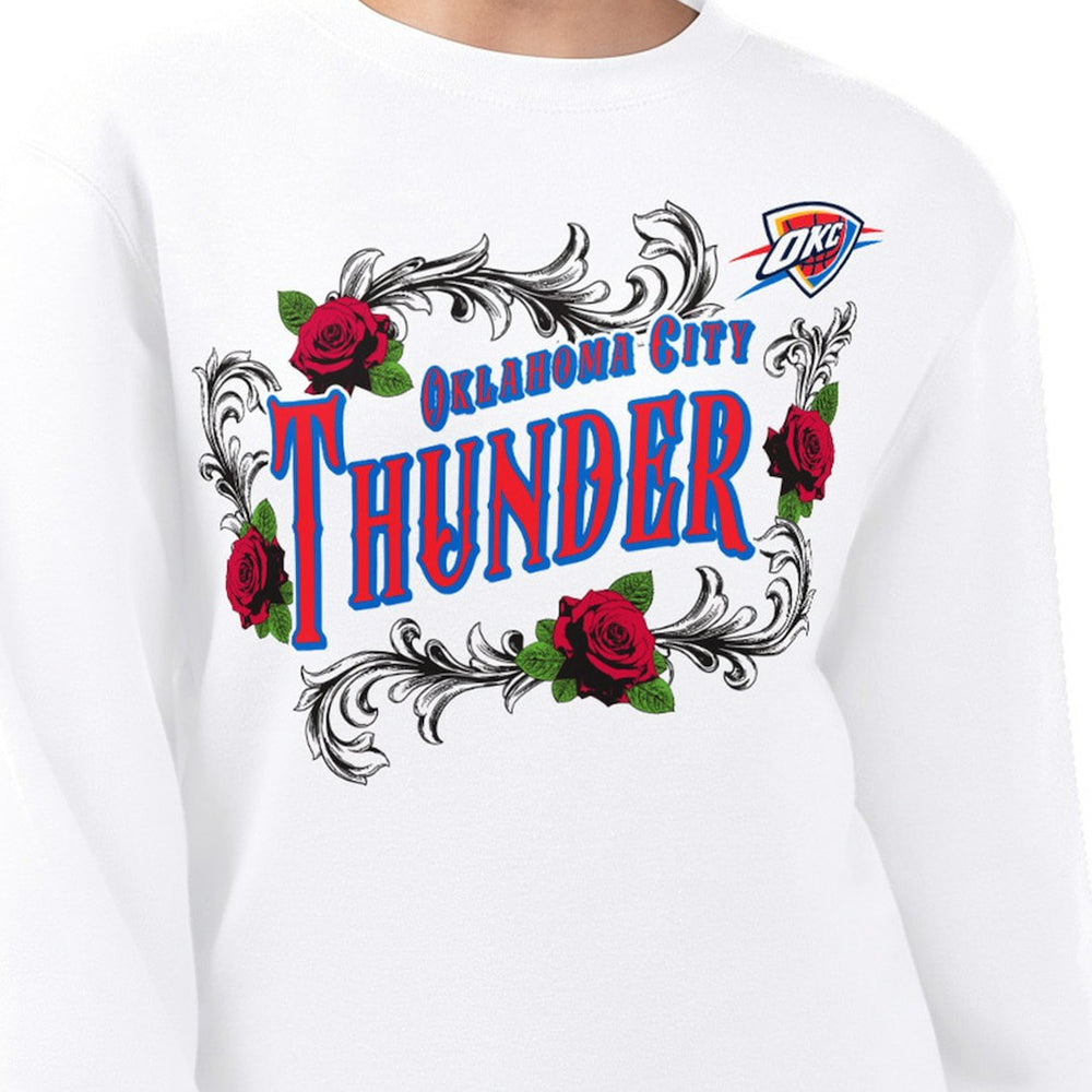 Oklahoma City Thunder G-III 4Her by Carl Banks Women's Roses Fleece Tri-Blend Sweatshirt Discount