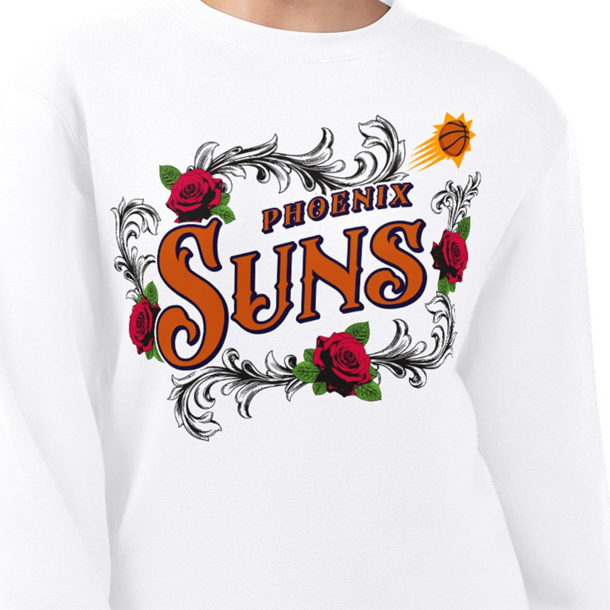 Phoenix Suns G-III 4Her by Carl Banks Women's Roses Fleece Tri-Blend Sweatshirt On Sale