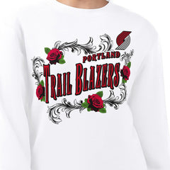 Portland Trail Blazers G-III 4Her by Carl Banks Women's Roses Fleece Tri-Blend Sweatshirt Online