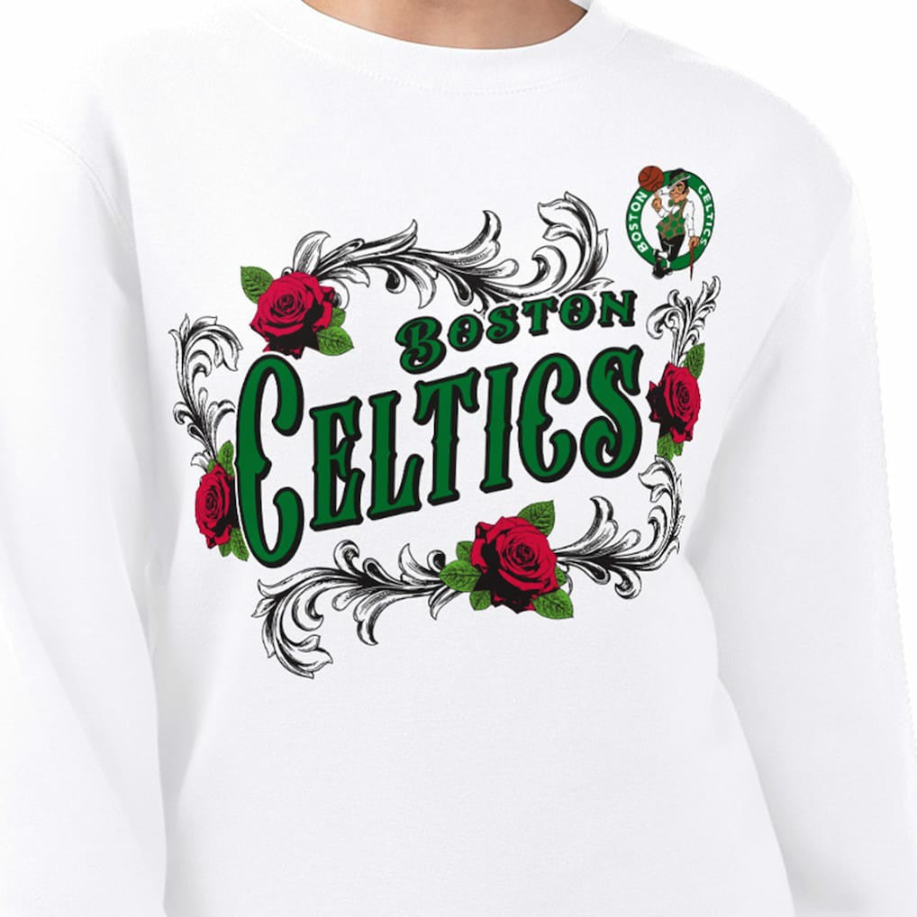Boston Celtics G-III 4Her by Carl Banks Women's Roses Fleece Tri-Blend Sweatshirt Online