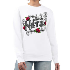 Brooklyn Nets G-III 4Her by Carl Banks Women's Roses Fleece Tri-Blend Sweatshirt Online