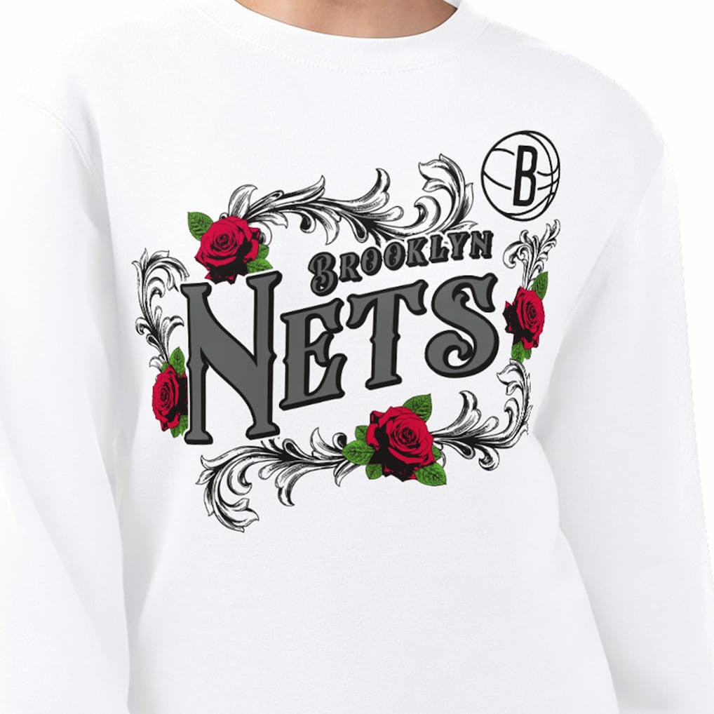 Brooklyn Nets G-III 4Her by Carl Banks Women's Roses Fleece Tri-Blend Sweatshirt Online