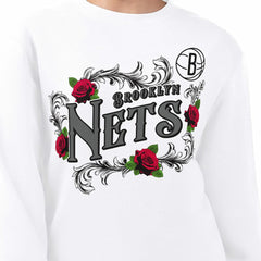 Brooklyn Nets G-III 4Her by Carl Banks Women's Roses Fleece Tri-Blend Sweatshirt Online