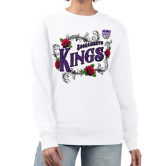 Sacramento Kings G-III 4Her by Carl Banks Women's Roses Fleece Tri-Blend Sweatshirt Outlet