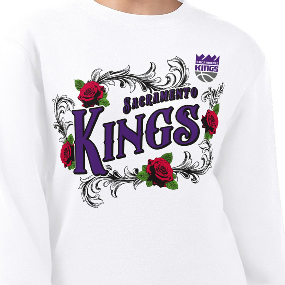 Sacramento Kings G-III 4Her by Carl Banks Women's Roses Fleece Tri-Blend Sweatshirt Outlet