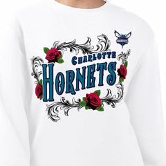 Charlotte Hornets G-III 4Her by Carl Banks Women's Roses Fleece Tri-Blend Sweatshirt On Sale