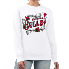 Chicago Bulls G-III 4Her by Carl Banks Women's Roses Fleece Tri-Blend Sweatshirt sale Outlet