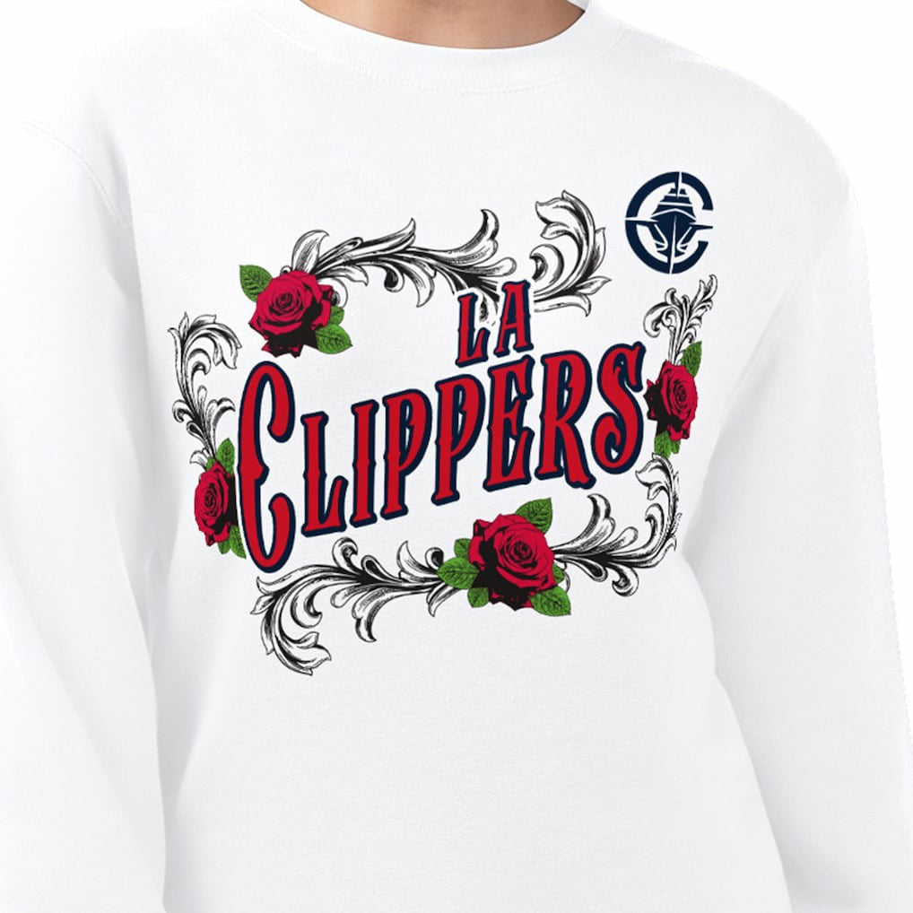 LA Clippers G-III 4Her by Carl Banks Women's Roses Fleece Tri-Blend Sweatshirt Discount
