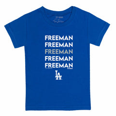 Freddie Freeman Los Angeles Dodgers Tiny Turnip Youth Stacked Graphic T-Shirt | MLB Discount