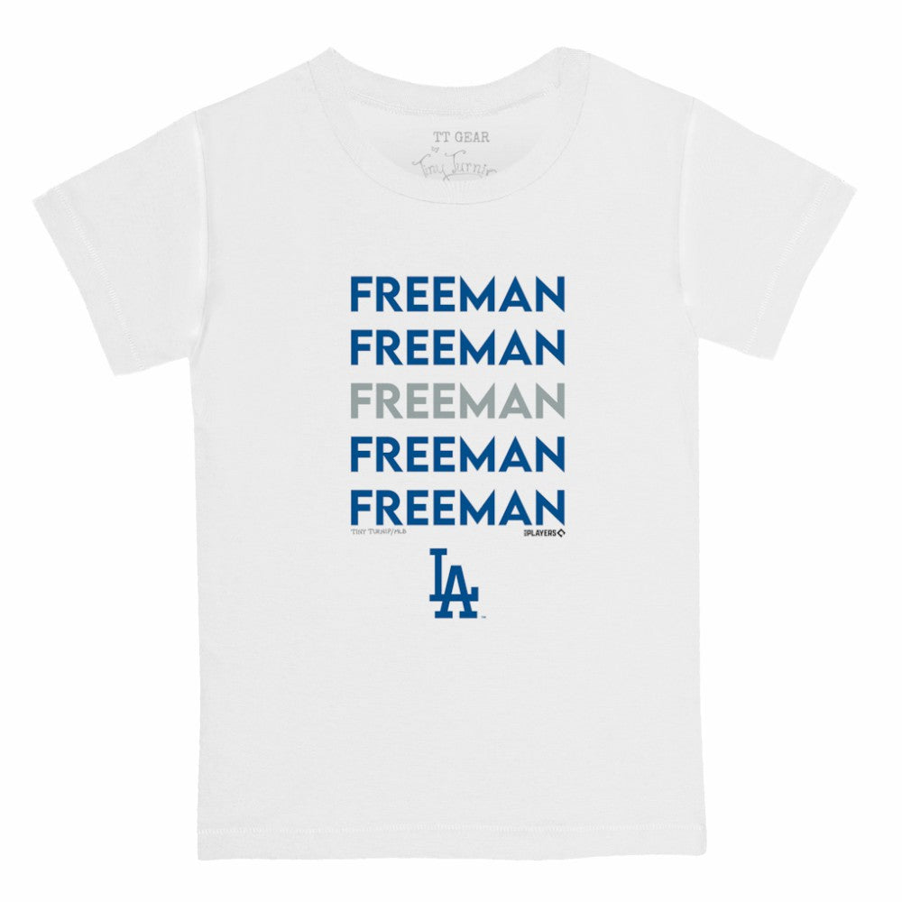 Freddie Freeman Los Angeles Dodgers Tiny Turnip Youth Stacked Graphic T-Shirt | MLB Shop