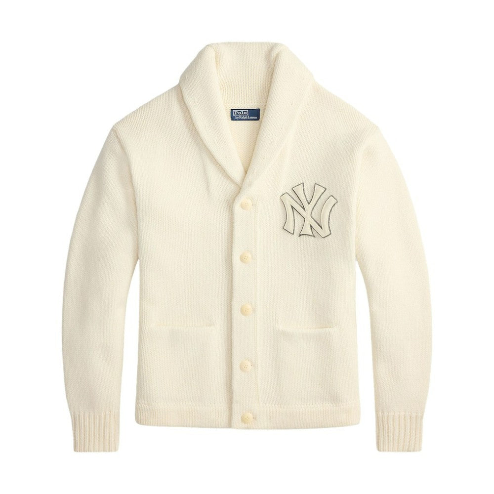 New York Yankees Polo Ralph Lauren Wool Shawl Button-Up Cardigan | MLB Sale