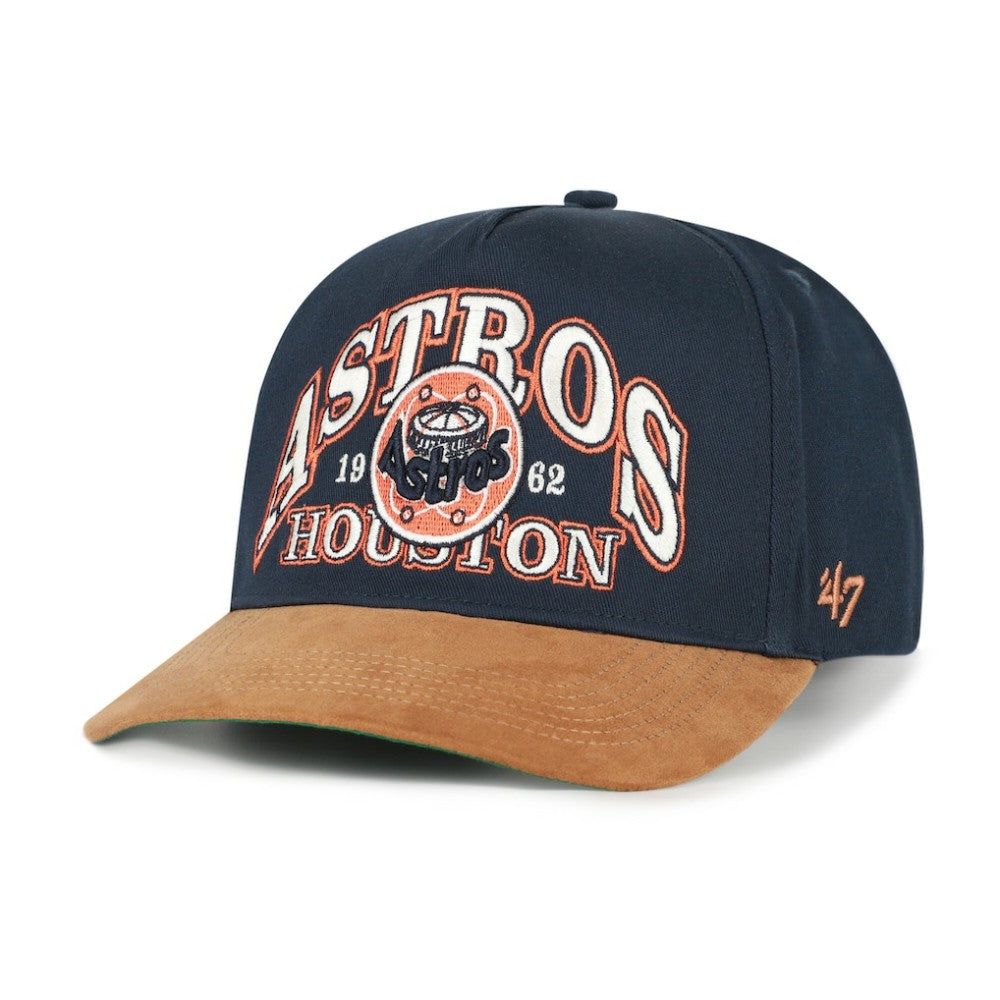 Houston Astros '47 Cooperstown Break Wood Suede Hitch Adjustable Hat | MLB On Sale