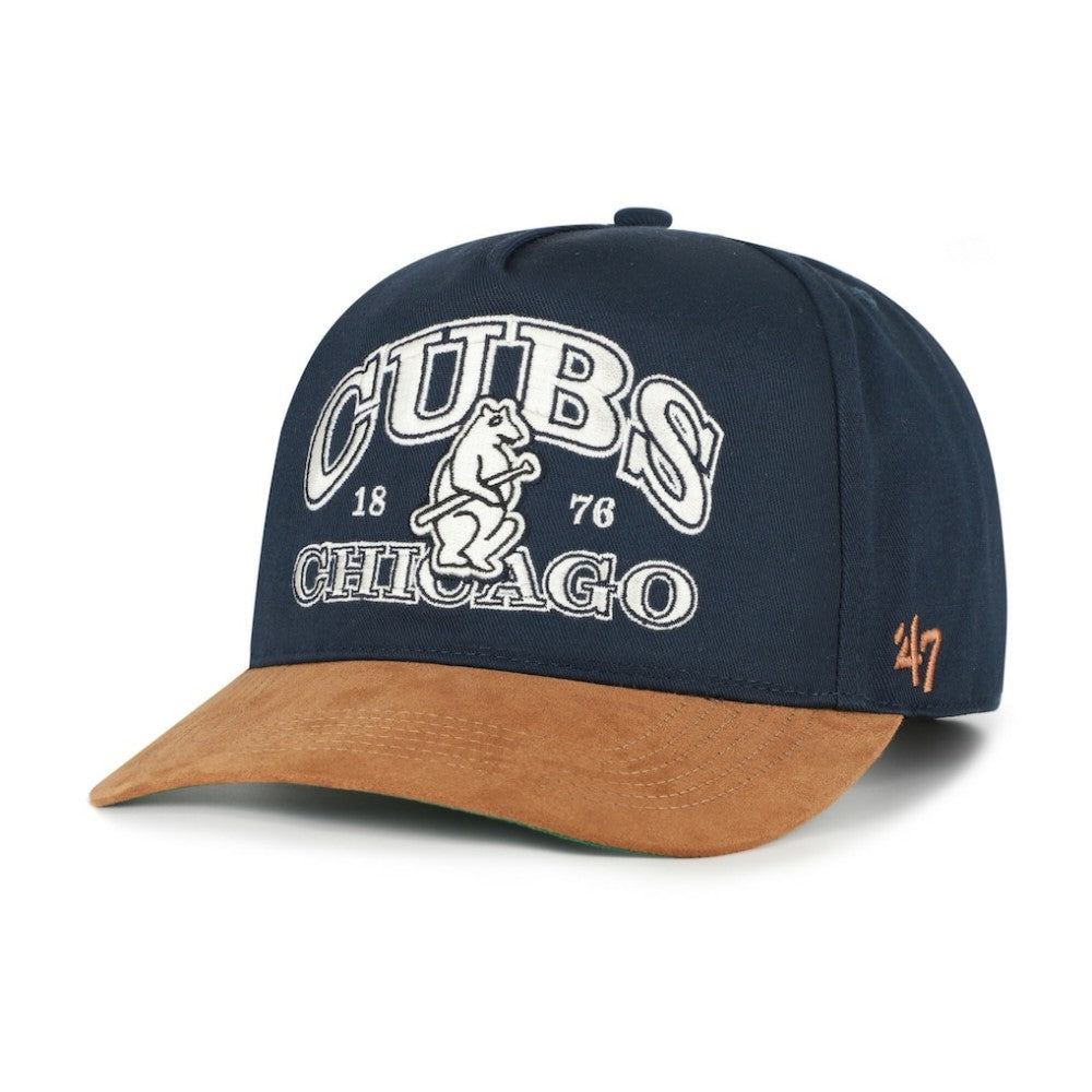 Chicago Cubs '47 Cooperstown Break Wood Suede Hitch Adjustable Hat | MLB Discount