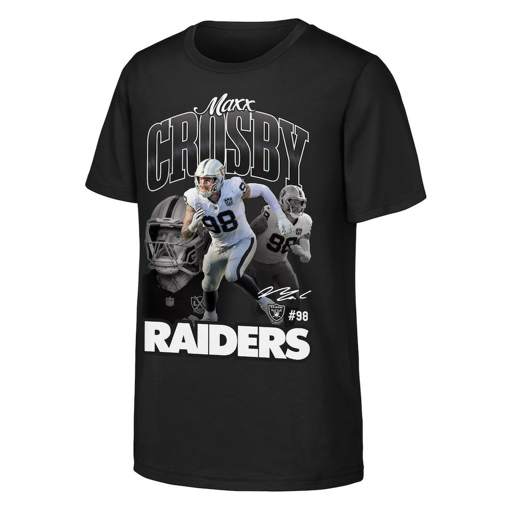 Las Vegas Raiders  Maxx Crosby  Outerstuff Youth Triple Pic T-Shirt
