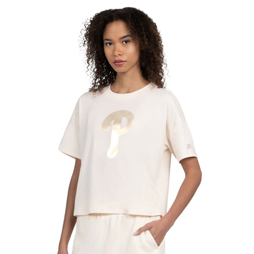 Philadelphia Phillies Starter Women's Pastels Boxy Cropped T-Shirt | MLB For sale