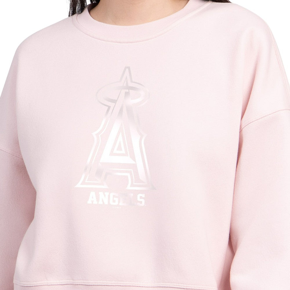 Los Angeles Angels Starter Women's Pastels Boxy Fleece Sweatshirt | MLB On Sale