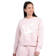 Washington Nationals Starter Women's Pastels Boxy Fleece Sweatshirt | MLB Shop