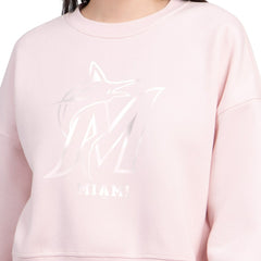 Miami Marlins Starter Women's Pastels Boxy Fleece Sweatshirt | MLB US