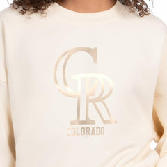 Colorado Rockies Starter Women's Pastels Boxy Fleece Sweatshirt | MLB Near me