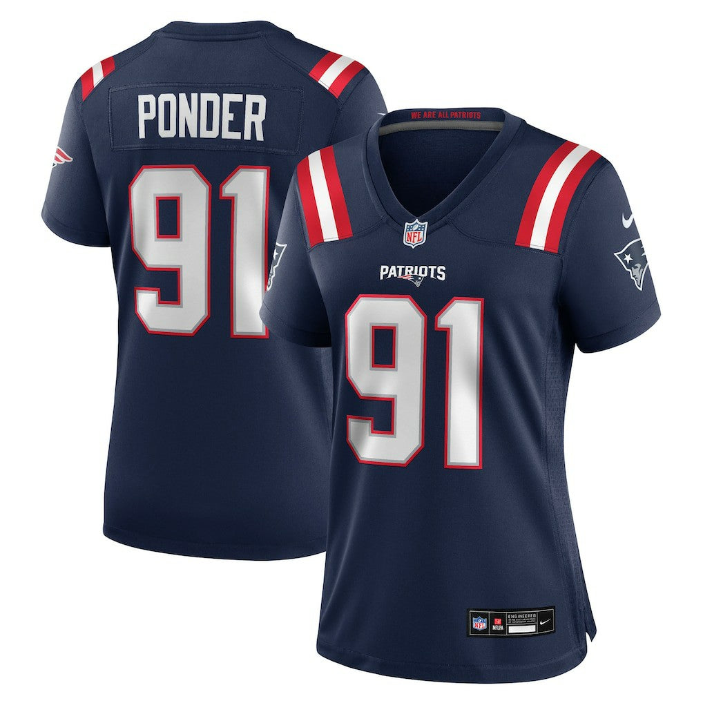 New England Patriots Nike Elijah Ponder  Women's Team Game Jersey