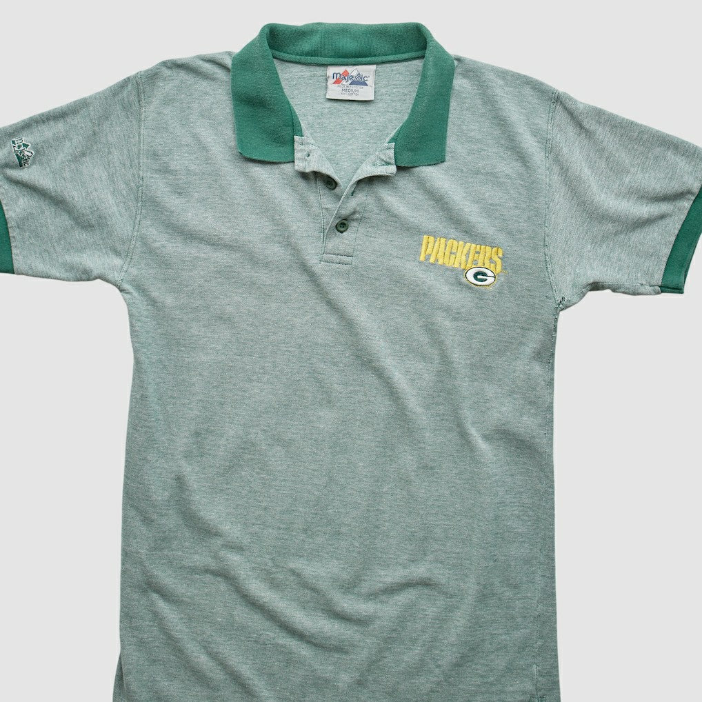 Green Bay Packers Fanatics Majestic 90s Polo