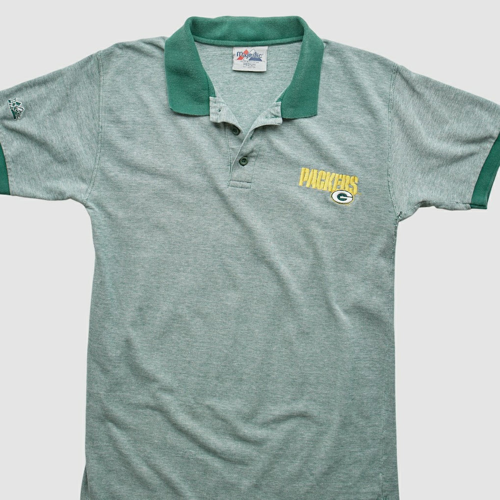 Green Bay Packers Fanatics Majestic 90s Polo