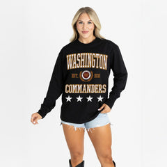 Washington Commanders  Gameday Couture Women's Oversized Everyday Star Long Sleeve T-Shirt