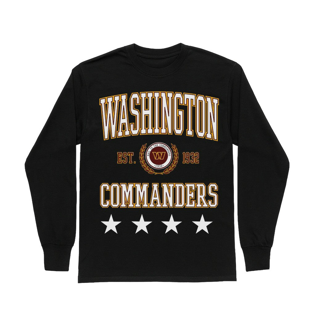 Washington Commanders  Gameday Couture Women's Oversized Everyday Star Long Sleeve T-Shirt