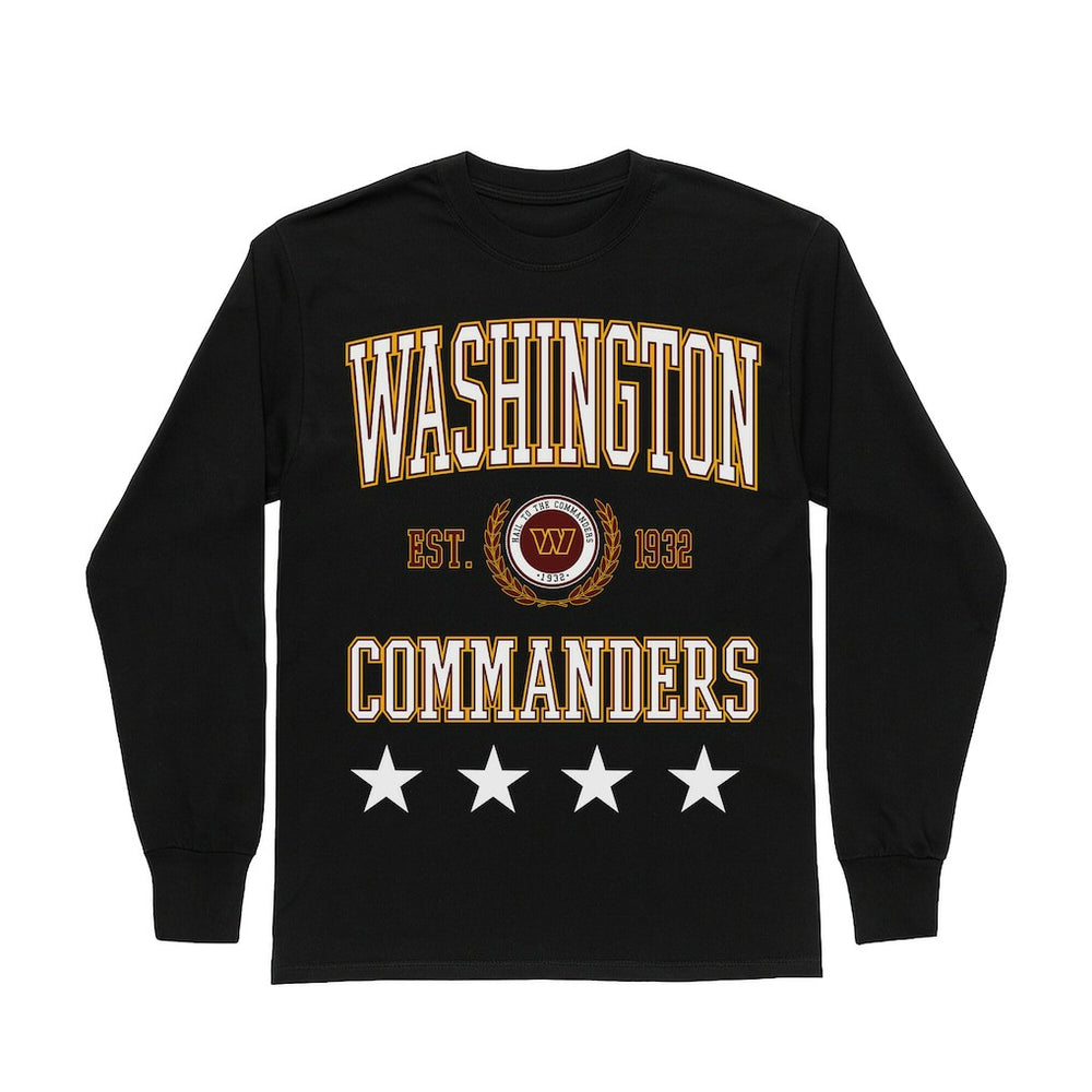 Washington Commanders  Gameday Couture Women's Oversized Everyday Star Long Sleeve T-Shirt
