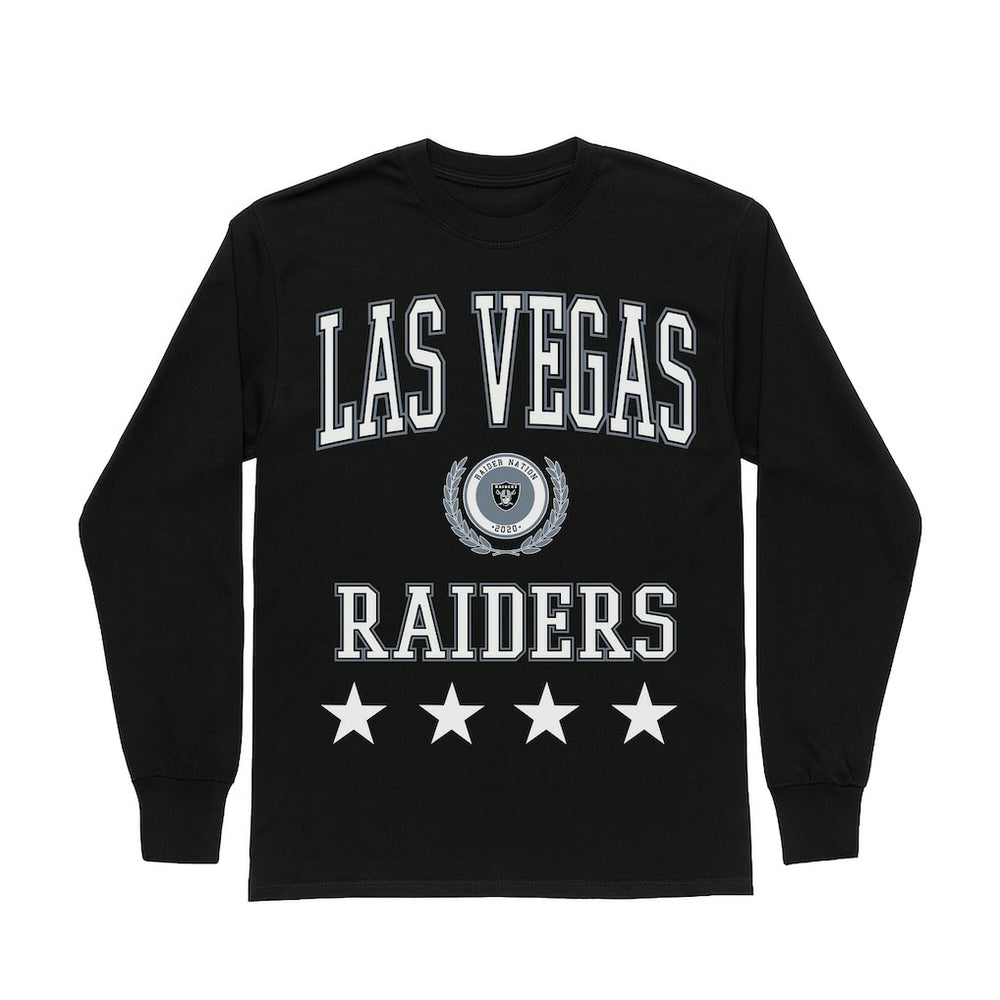 Las Vegas Raiders  Gameday Couture Women's Oversized Everyday Star Long Sleeve T-Shirt