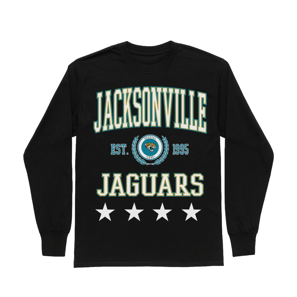 Jacksonville Jaguars  Gameday Couture Women's Oversized Everyday Star Long Sleeve T-Shirt
