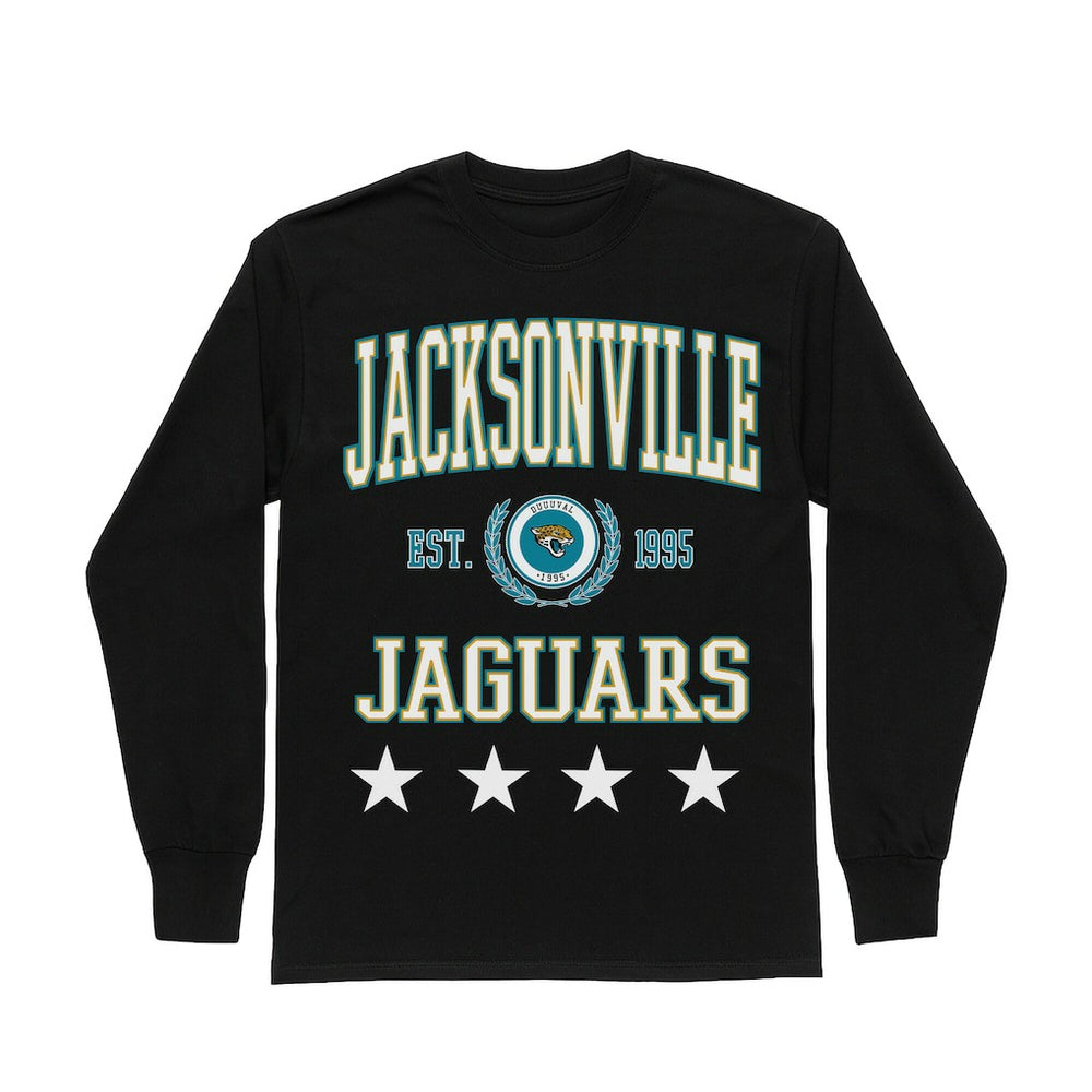 Jacksonville Jaguars  Gameday Couture Women's Oversized Everyday Star Long Sleeve T-Shirt