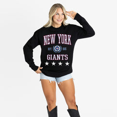 New York Giants  Gameday Couture Women's Oversized Everyday Star Long Sleeve T-Shirt