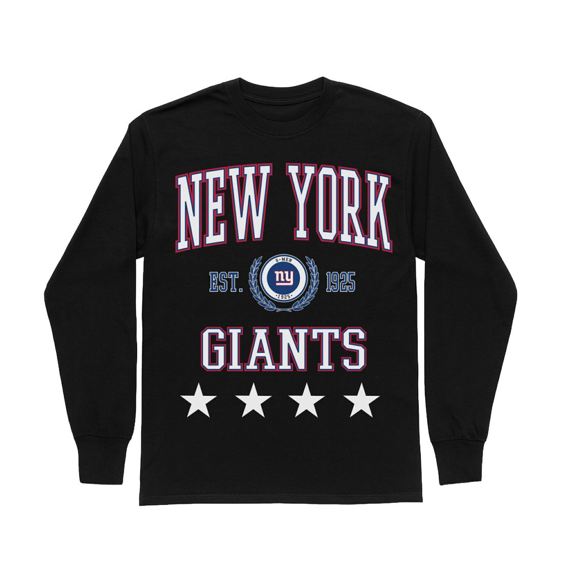 New York Giants  Gameday Couture Women's Oversized Everyday Star Long Sleeve T-Shirt