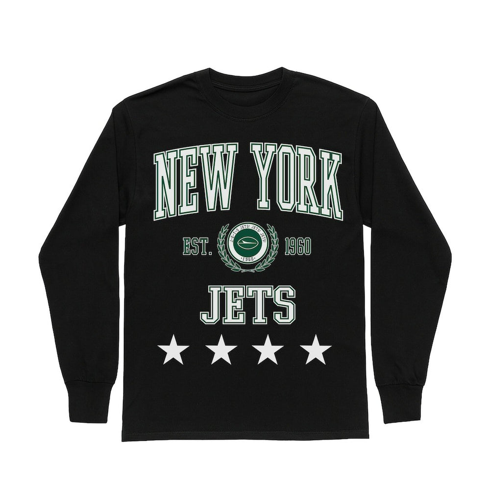 New York Jets  Gameday Couture Women's Oversized Everyday Star Long Sleeve T-Shirt