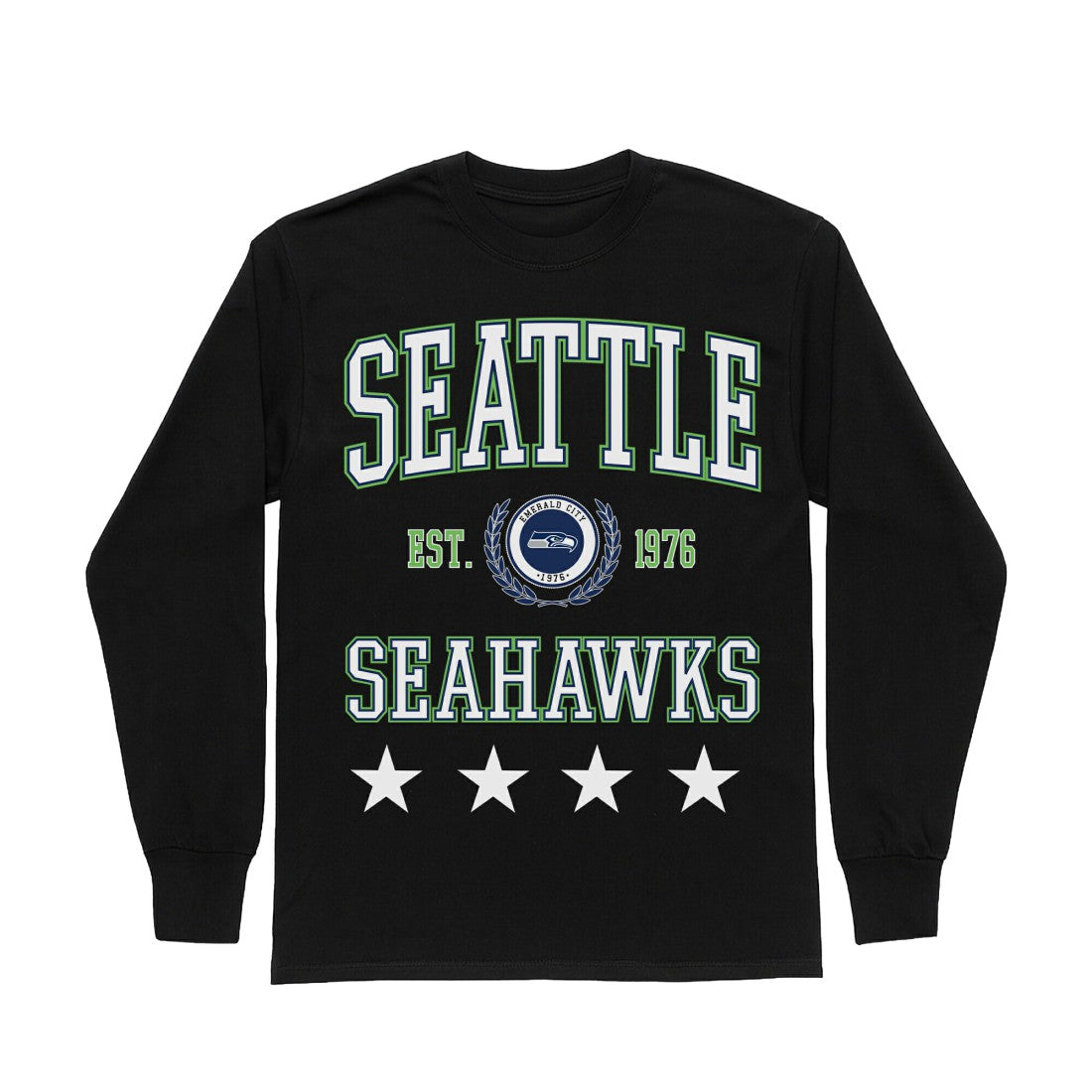 Seattle Seahawks  Gameday Couture Women's Oversized Everyday Star Long Sleeve T-Shirt