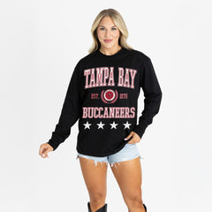 Tampa Bay Buccaneers  Gameday Couture Women's Oversized Everyday Star Long Sleeve T-Shirt