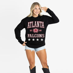 Atlanta Falcons  Gameday Couture Women's Oversized Everyday Star Long Sleeve T-Shirt