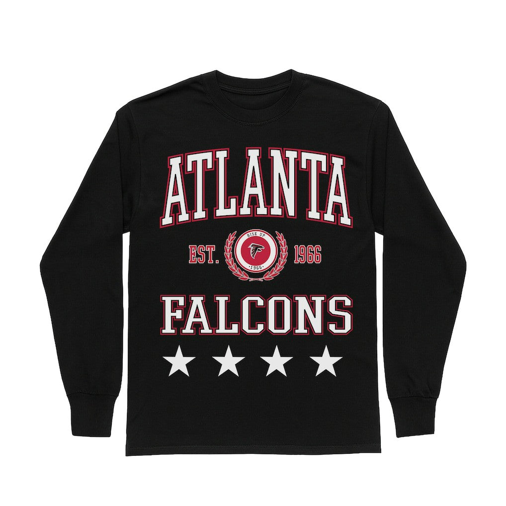 Atlanta Falcons  Gameday Couture Women's Oversized Everyday Star Long Sleeve T-Shirt