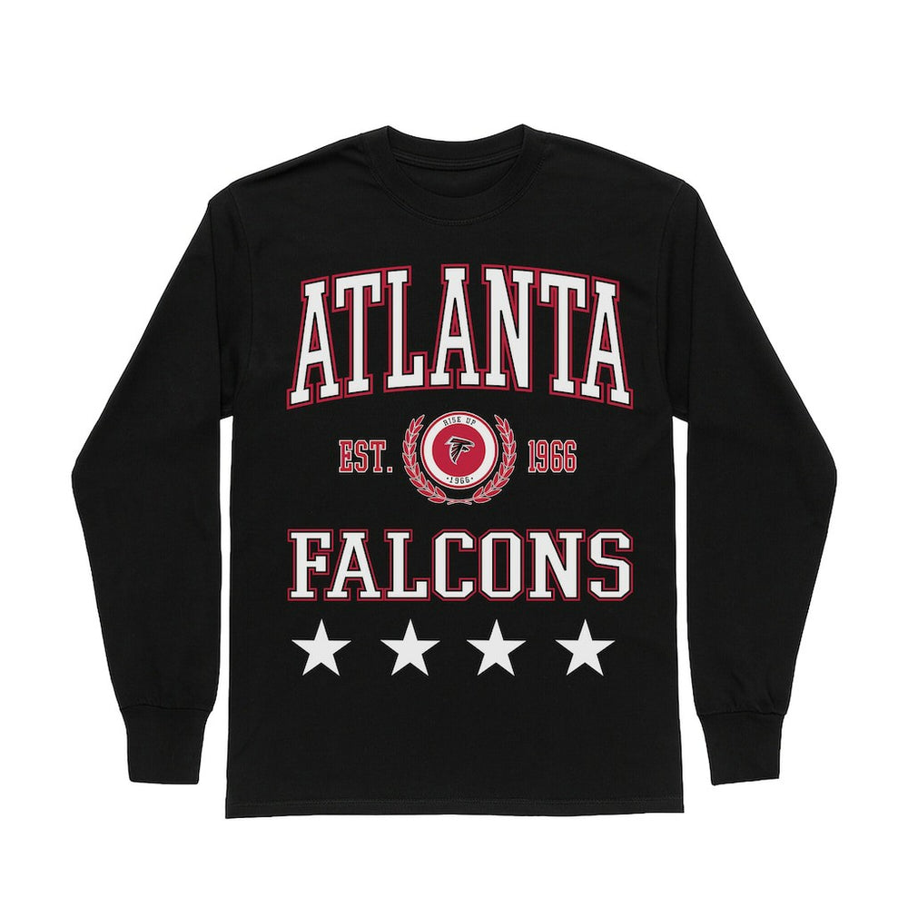 Atlanta Falcons  Gameday Couture Women's Oversized Everyday Star Long Sleeve T-Shirt