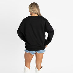 Baltimore Ravens  Gameday Couture Women's Oversized Everyday Star Long Sleeve T-Shirt