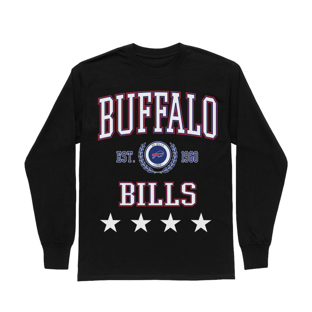 Buffalo Bills  Gameday Couture Women's Oversized Everyday Star Long Sleeve T-Shirt