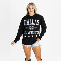 Dallas Cowboys  Gameday Couture Women's Oversized Everyday Star Long Sleeve T-Shirt