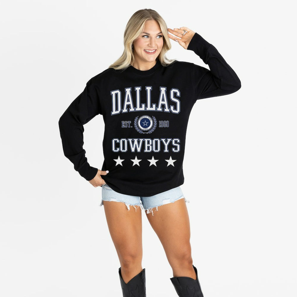Dallas Cowboys  Gameday Couture Women's Oversized Everyday Star Long Sleeve T-Shirt