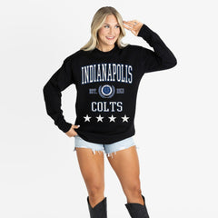 Indianapolis Colts  Gameday Couture Women's Oversized Everyday Star Long Sleeve T-Shirt